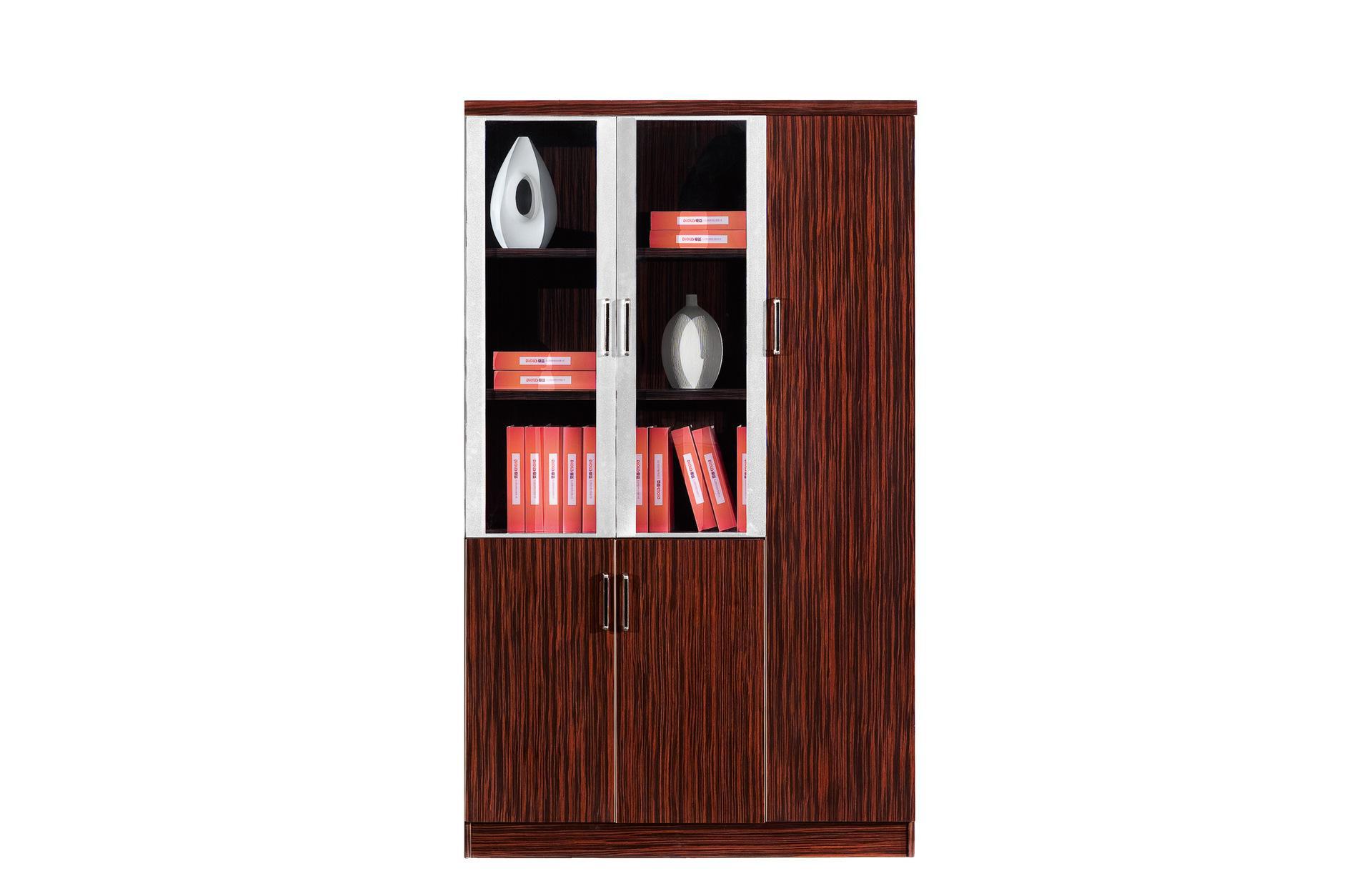 专业办公空间首选 升源通黑檀色实木文件柜，拼接设计彰显领导风范